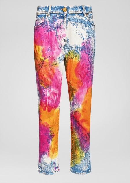 Versace Tie-Dye Jeans Dam - 397856IOB